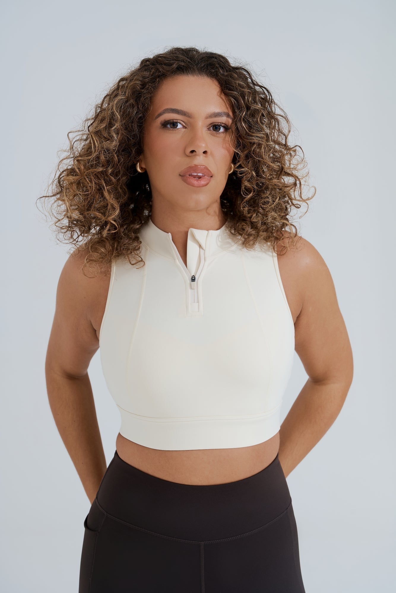 Full Swing Crop Top - Chalk
