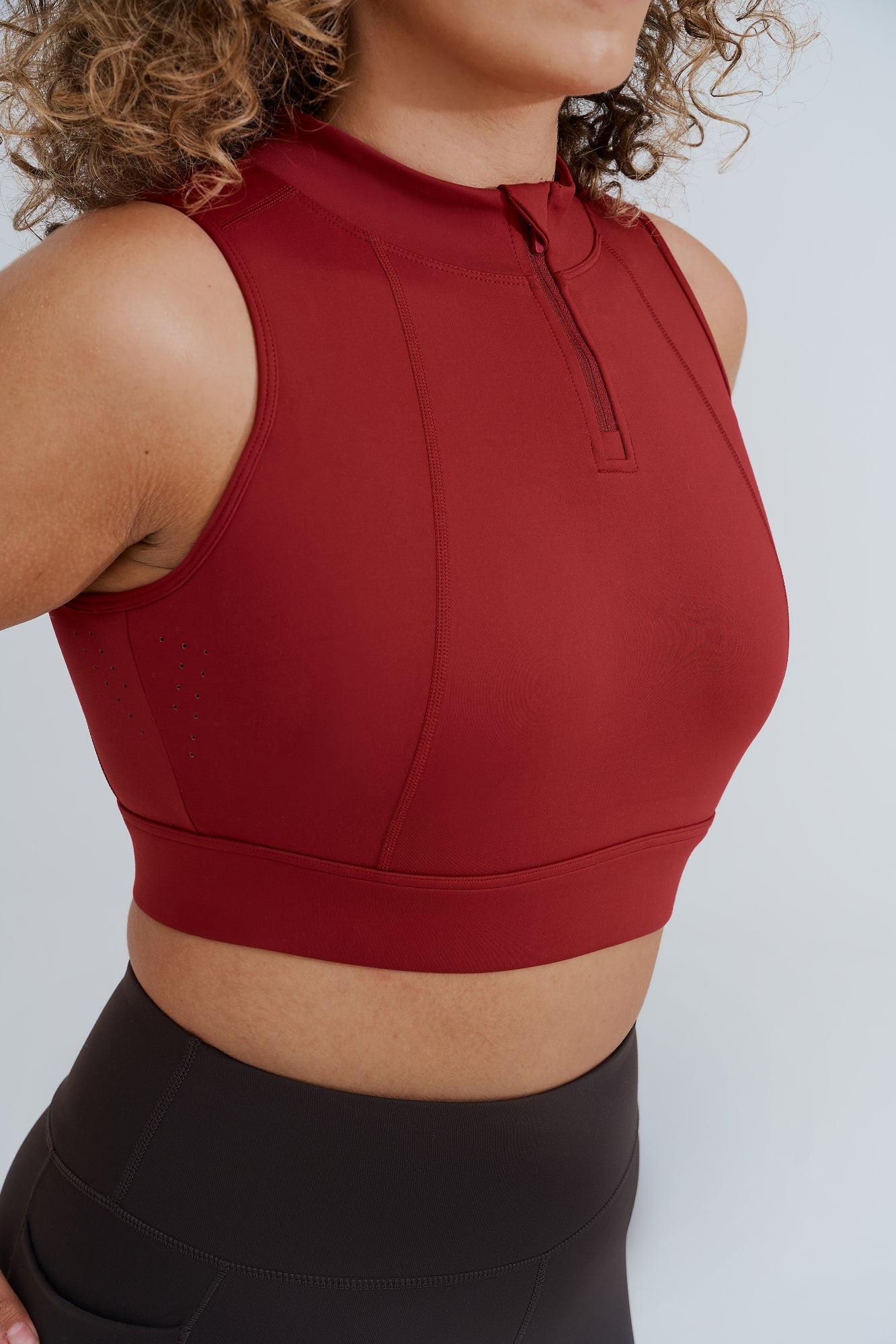 Full Swing Crop Top - Cranberry