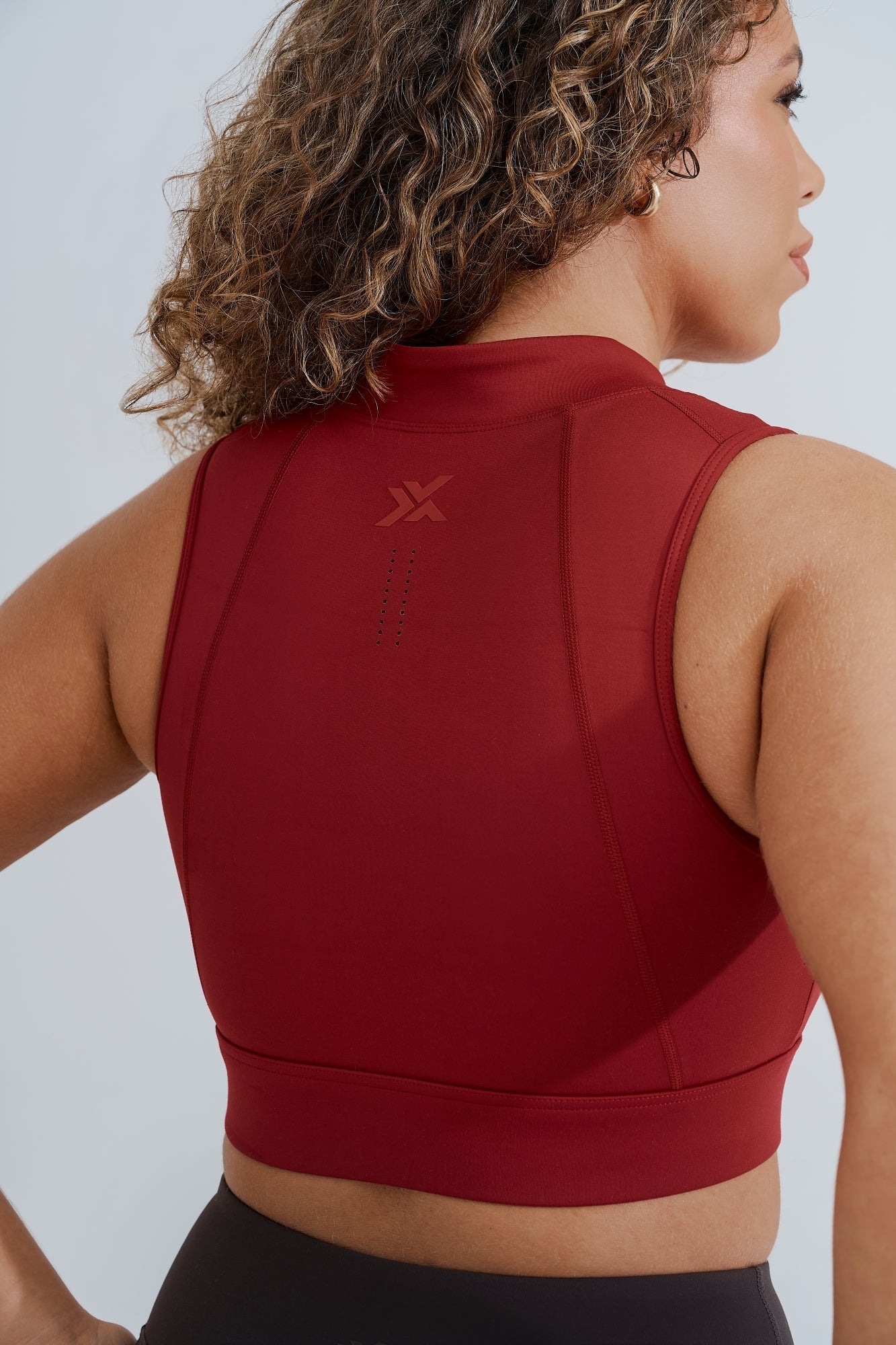 Full Swing Crop Top - Cranberry