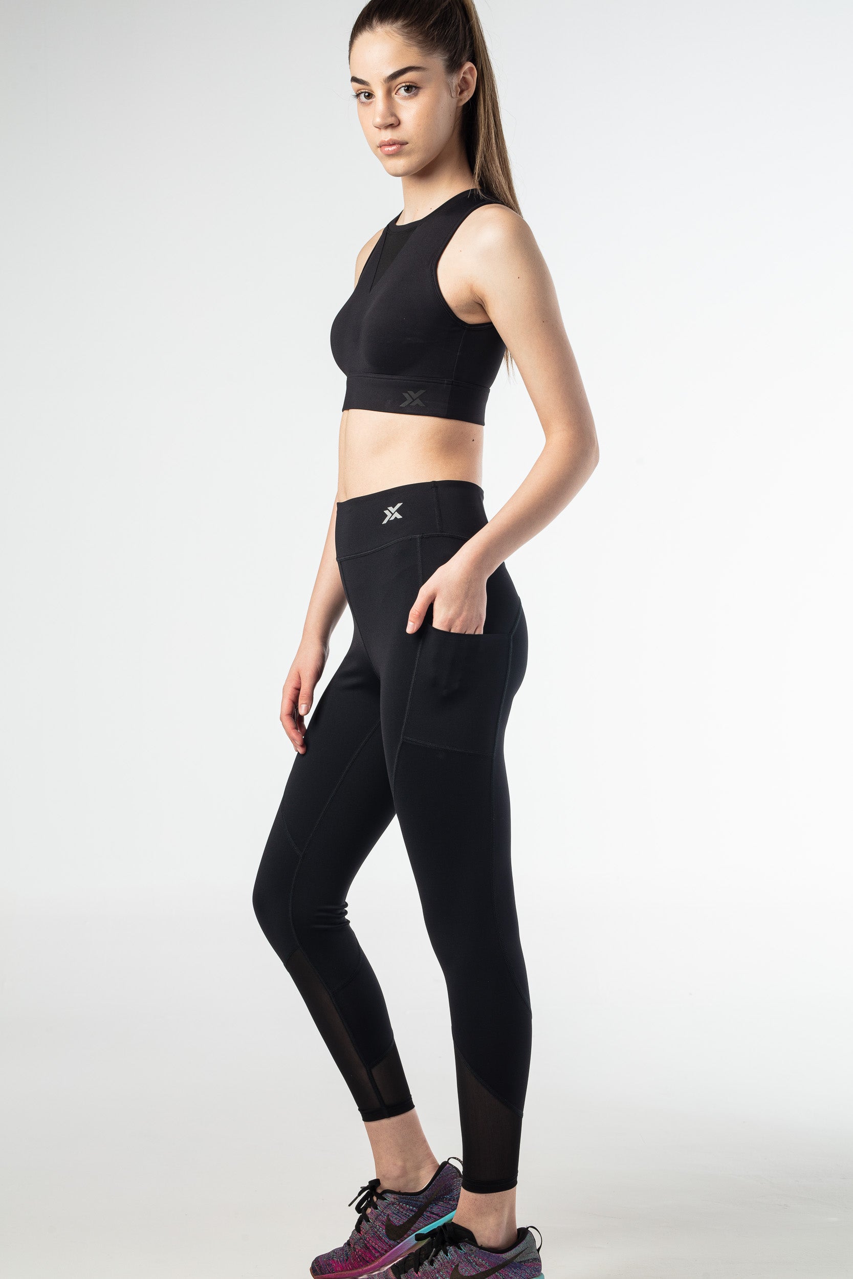 Blaze Meshed Leggings - Black