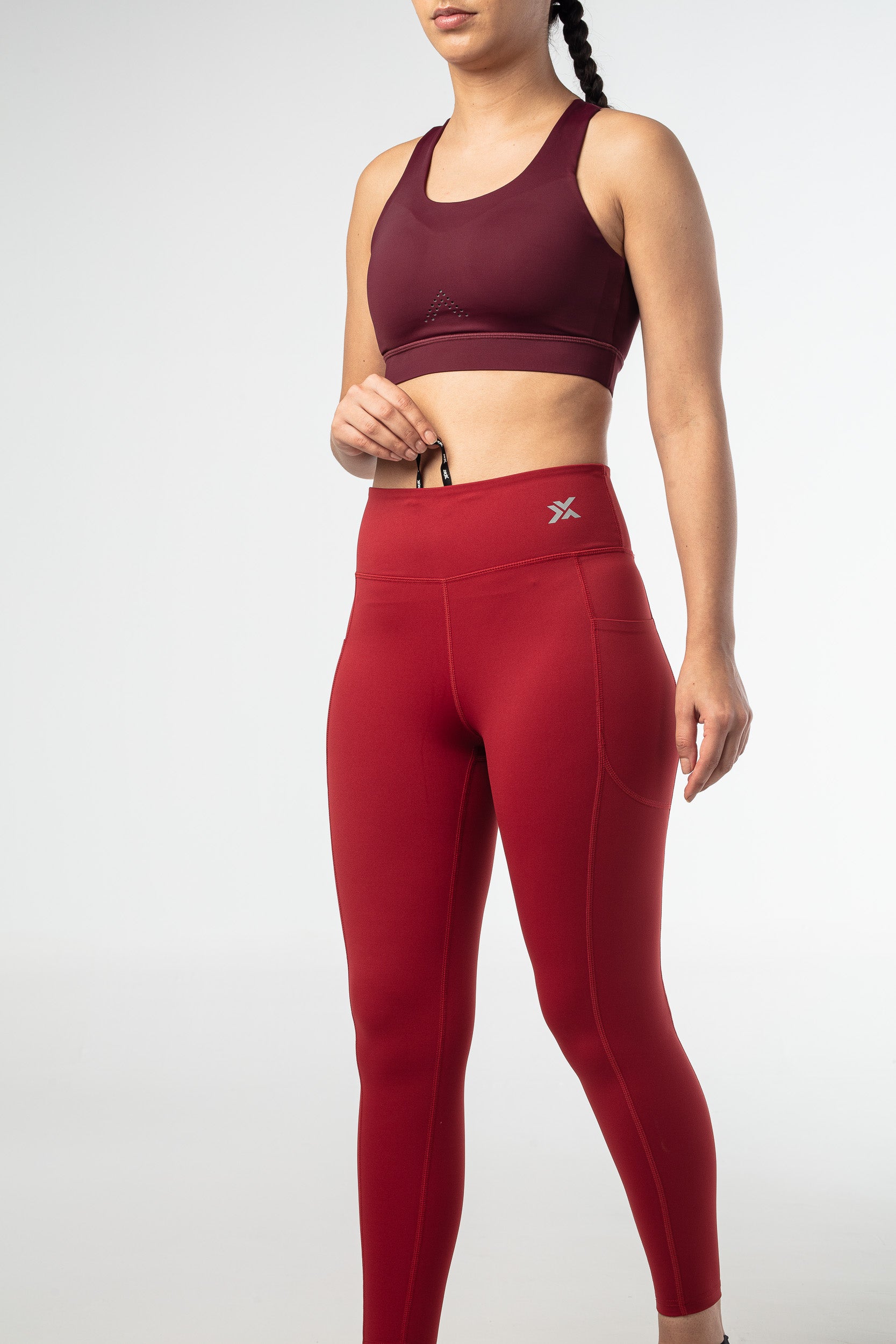 Xen Leggings (With Pockets) - Red Wine