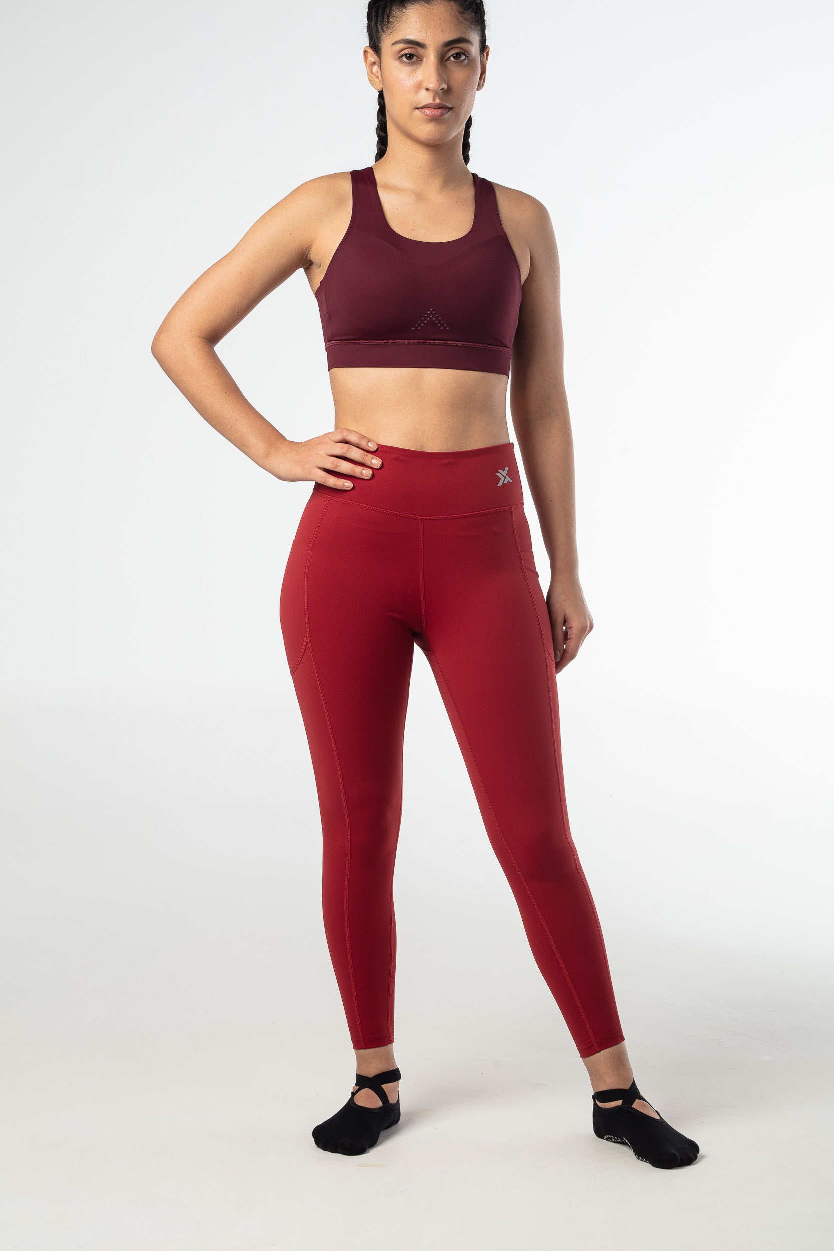 Xen Leggings (With Pockets) - Red Wine
