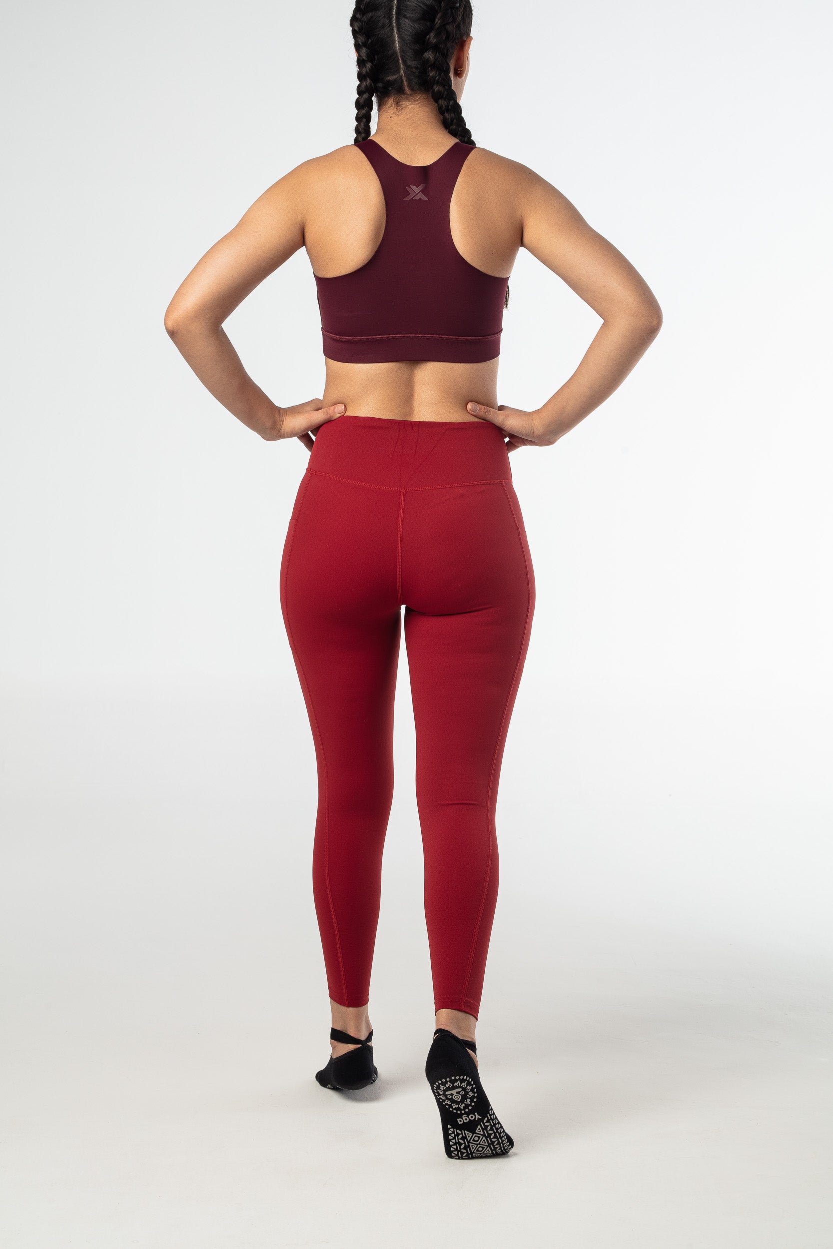 Xen Leggings (With Pockets) - Red Wine