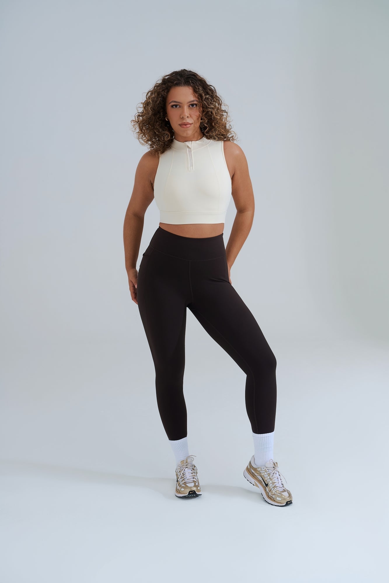 Full Swing Crop Top - Chalk