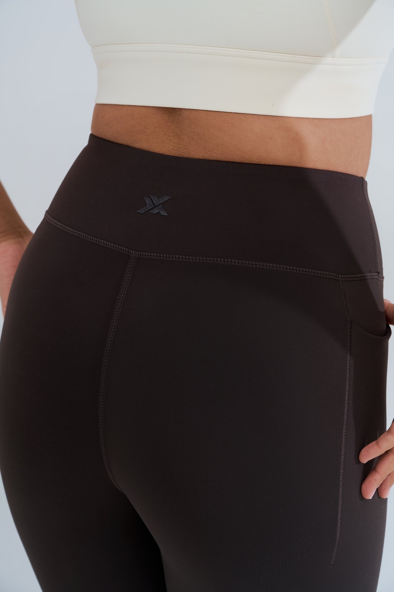 Eden Leggings (With Single Pocket) - Coffee Bean