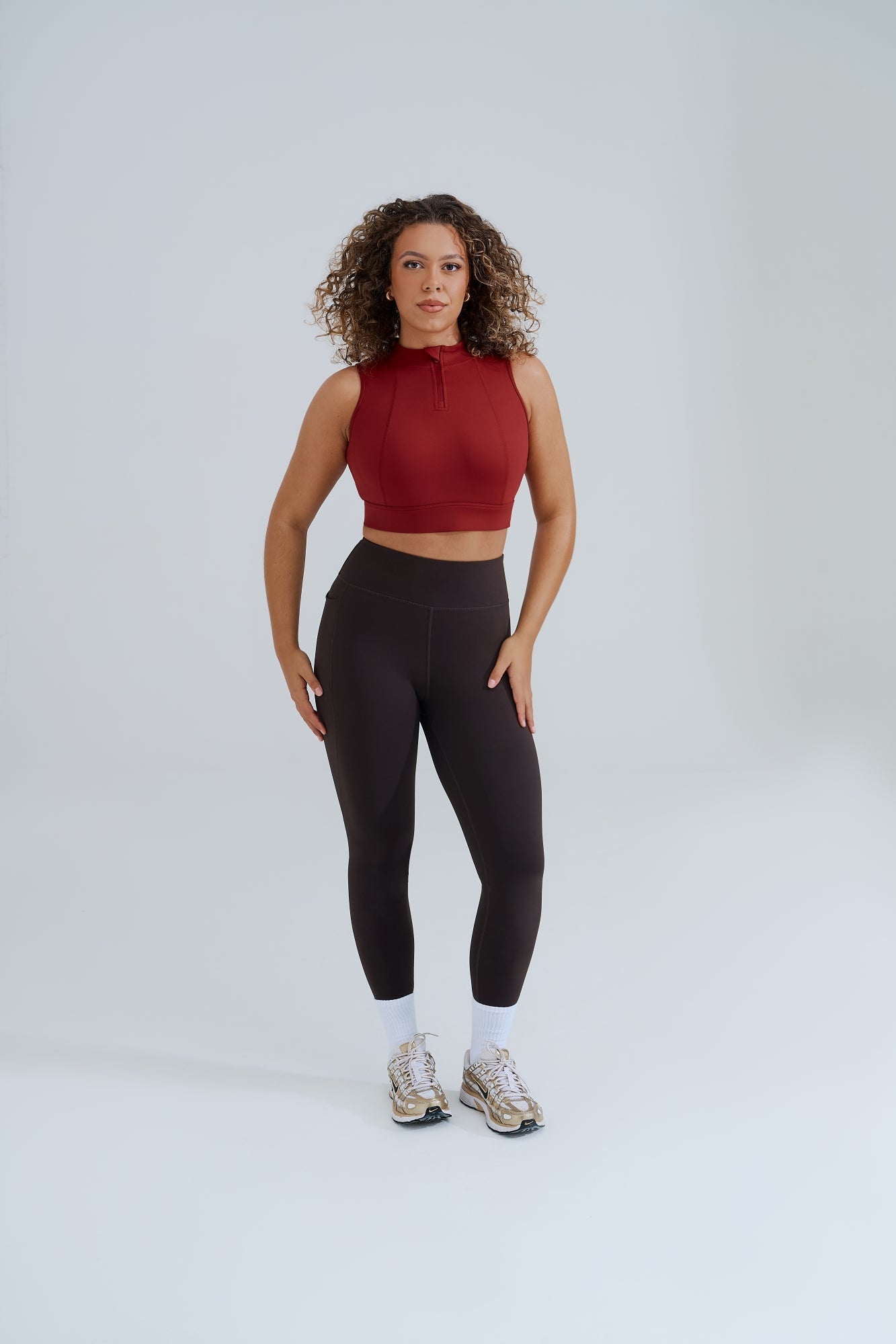Full Swing Crop Top - Cranberry