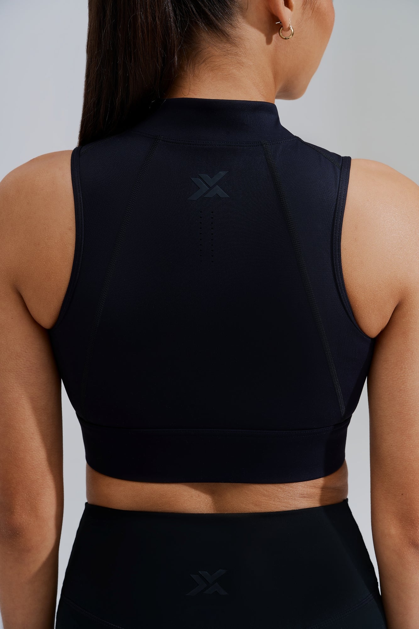 Full Swing Crop Top - Black