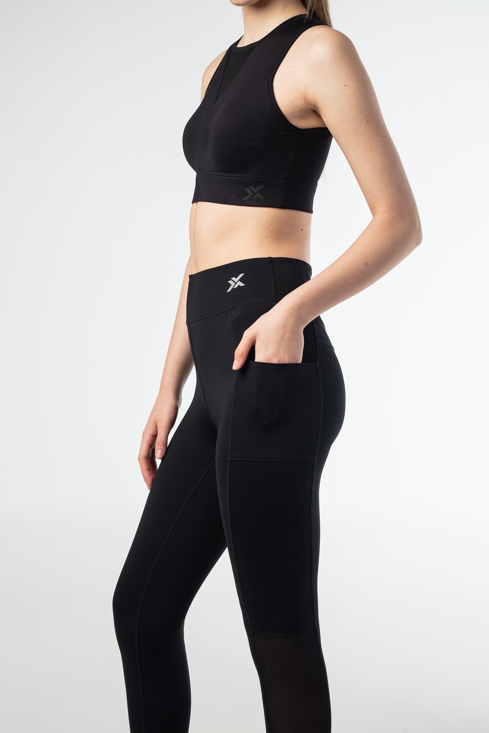 Elevate Meshed Leggings - Black