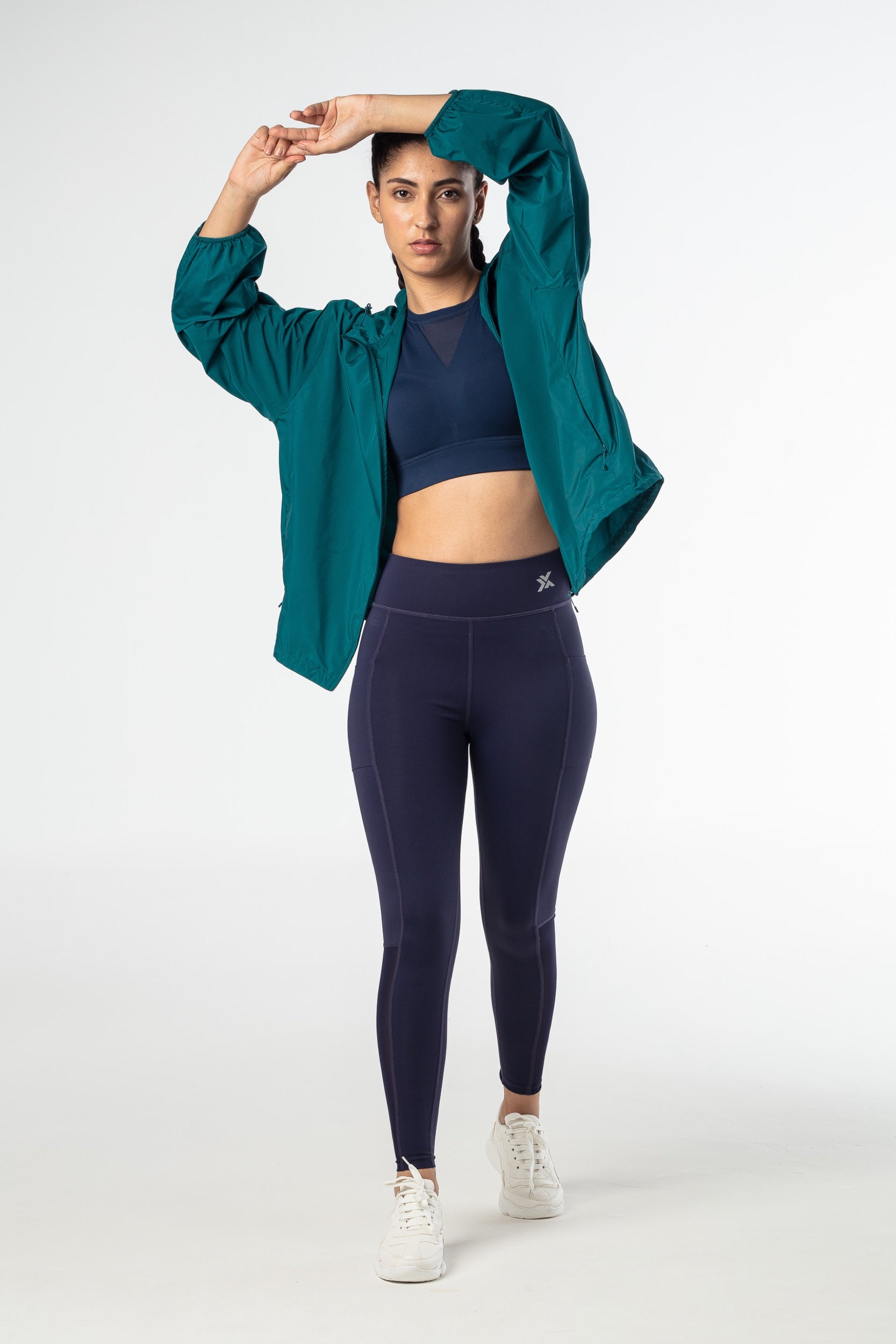 Elevate Meshed Leggings - Dark Navy