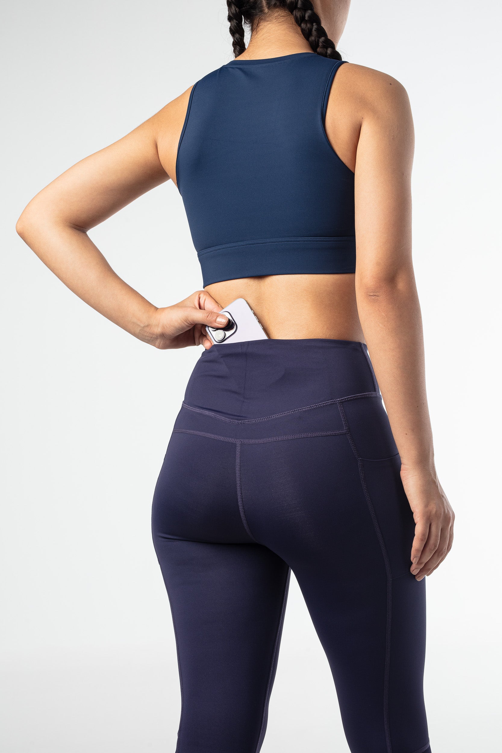 Elevate Meshed Leggings - Dark Navy