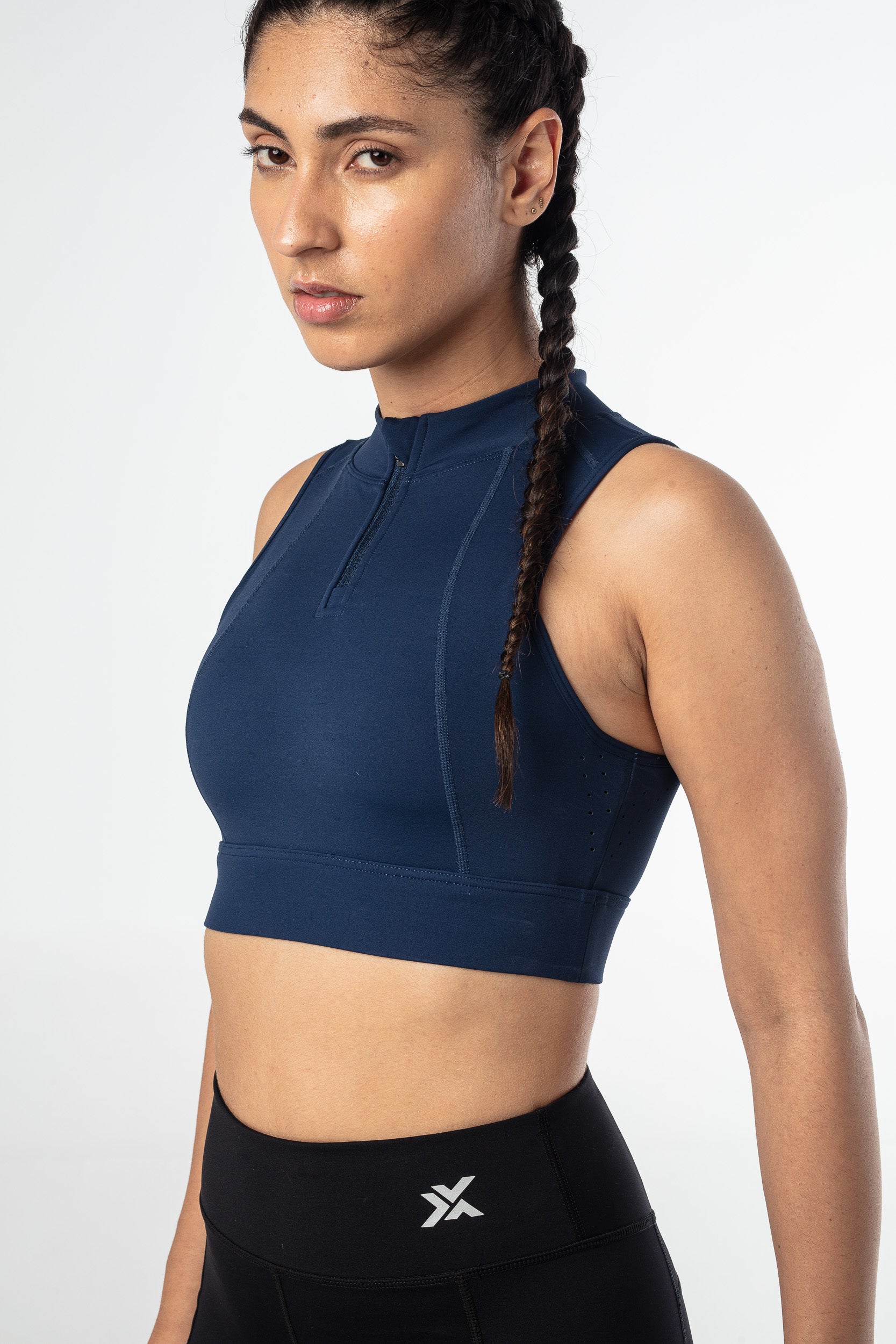 Full Swing Crop Top - Navy