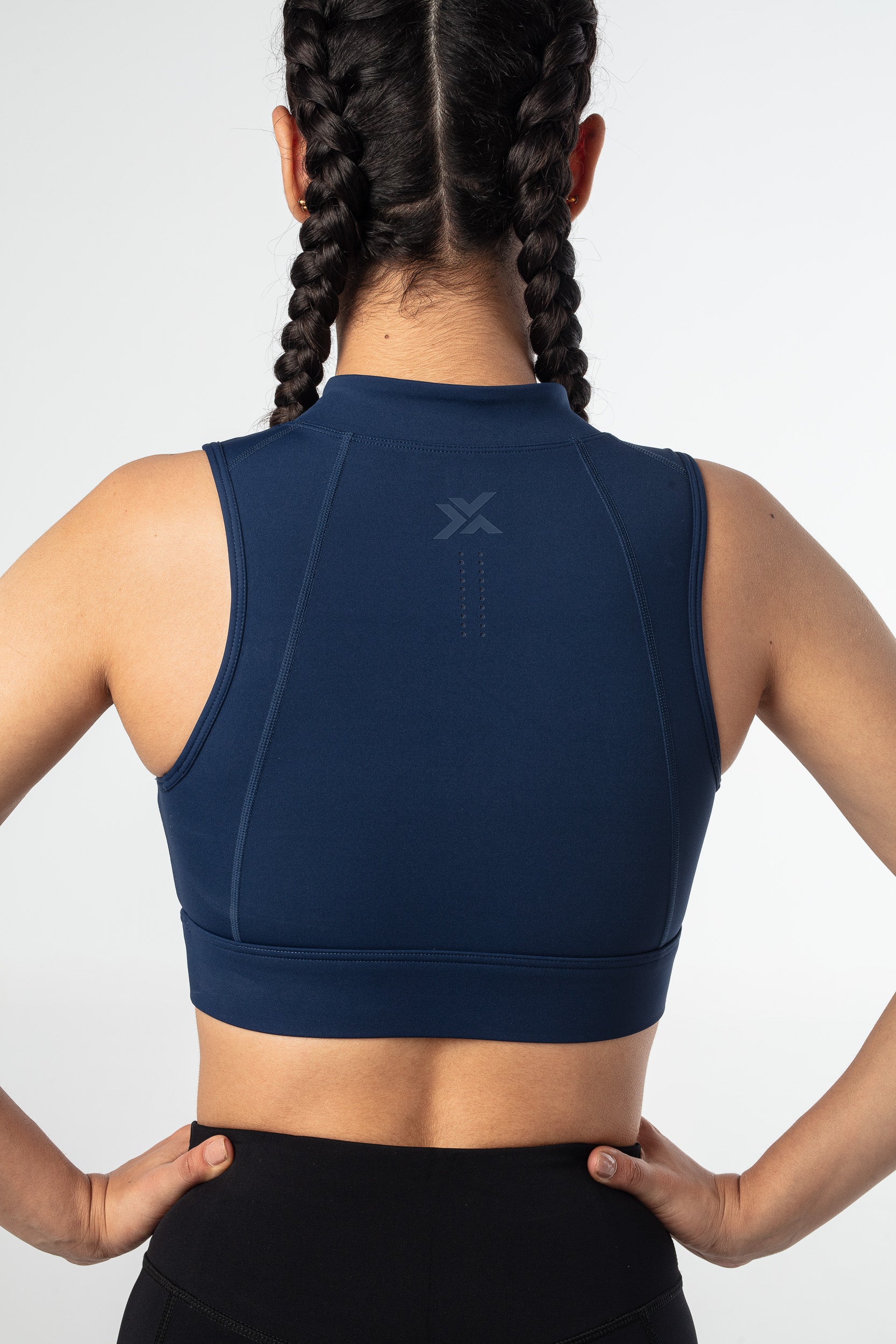 Full Swing Crop Top - Navy