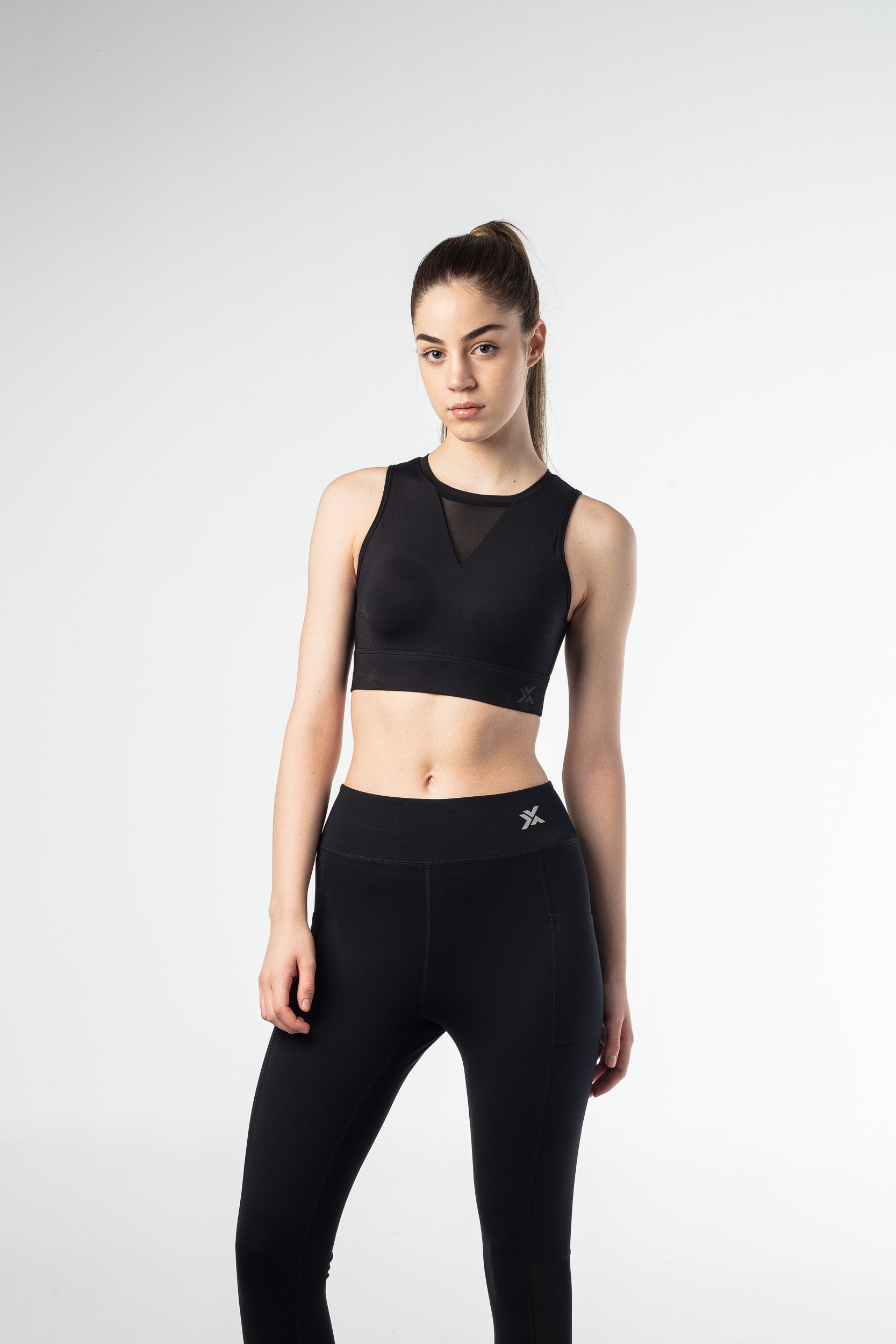 Hot Mesh Crop Top - Black