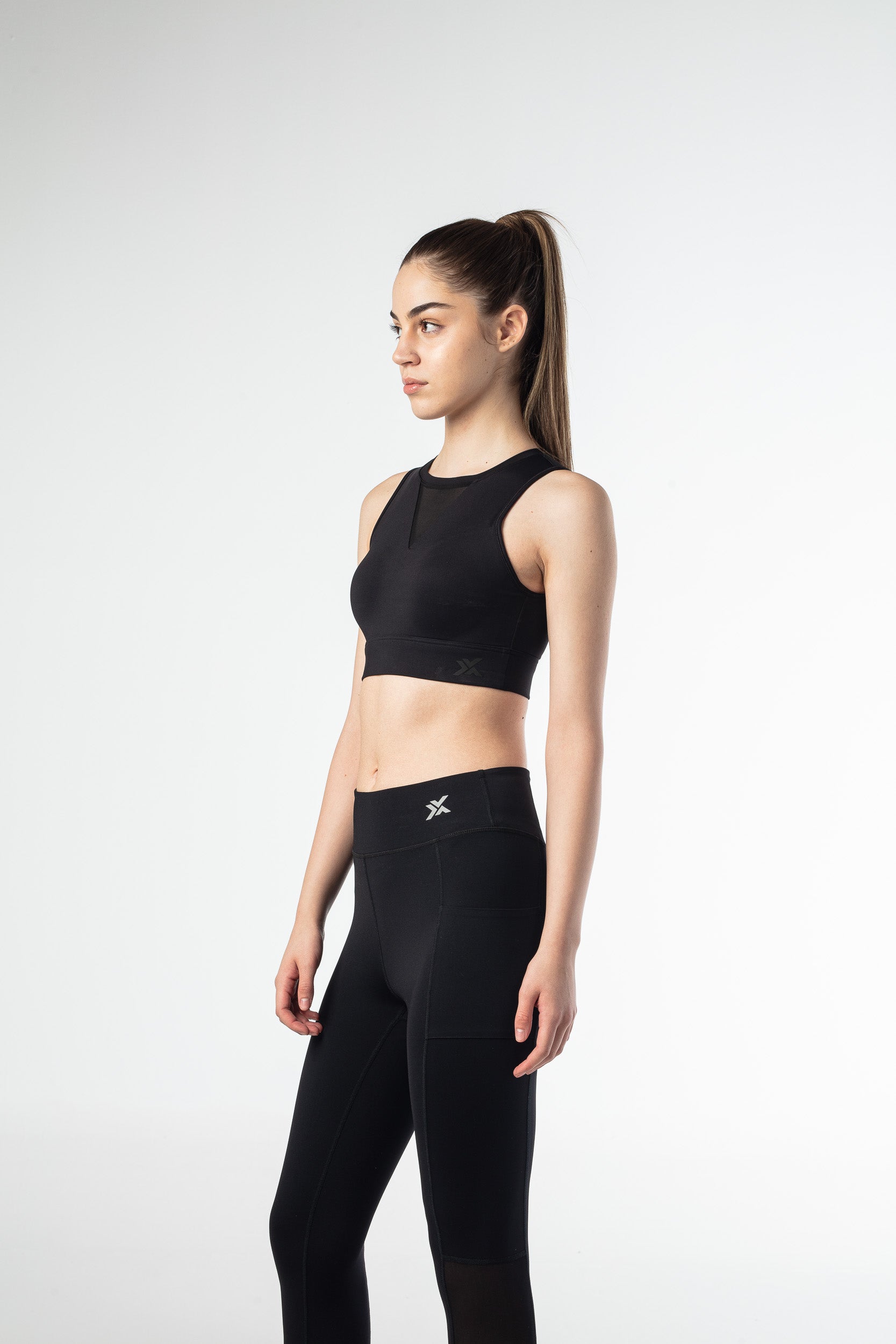 Hot Mesh Crop Top - Black