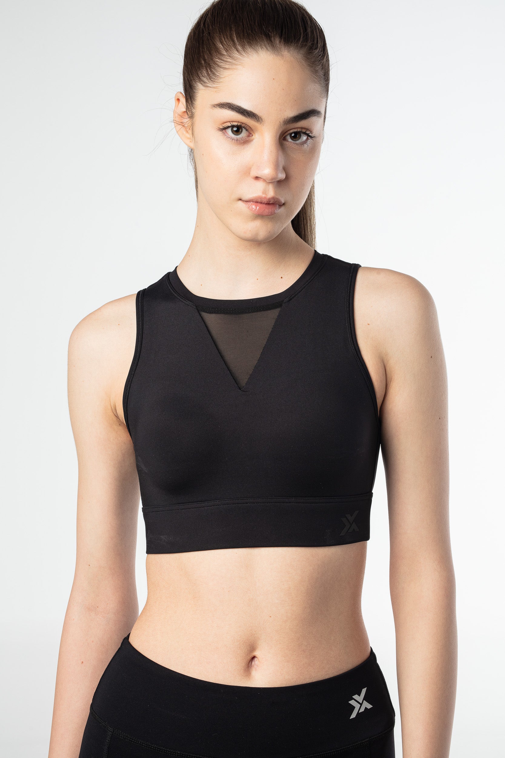 Hot Mesh Crop Top - Black