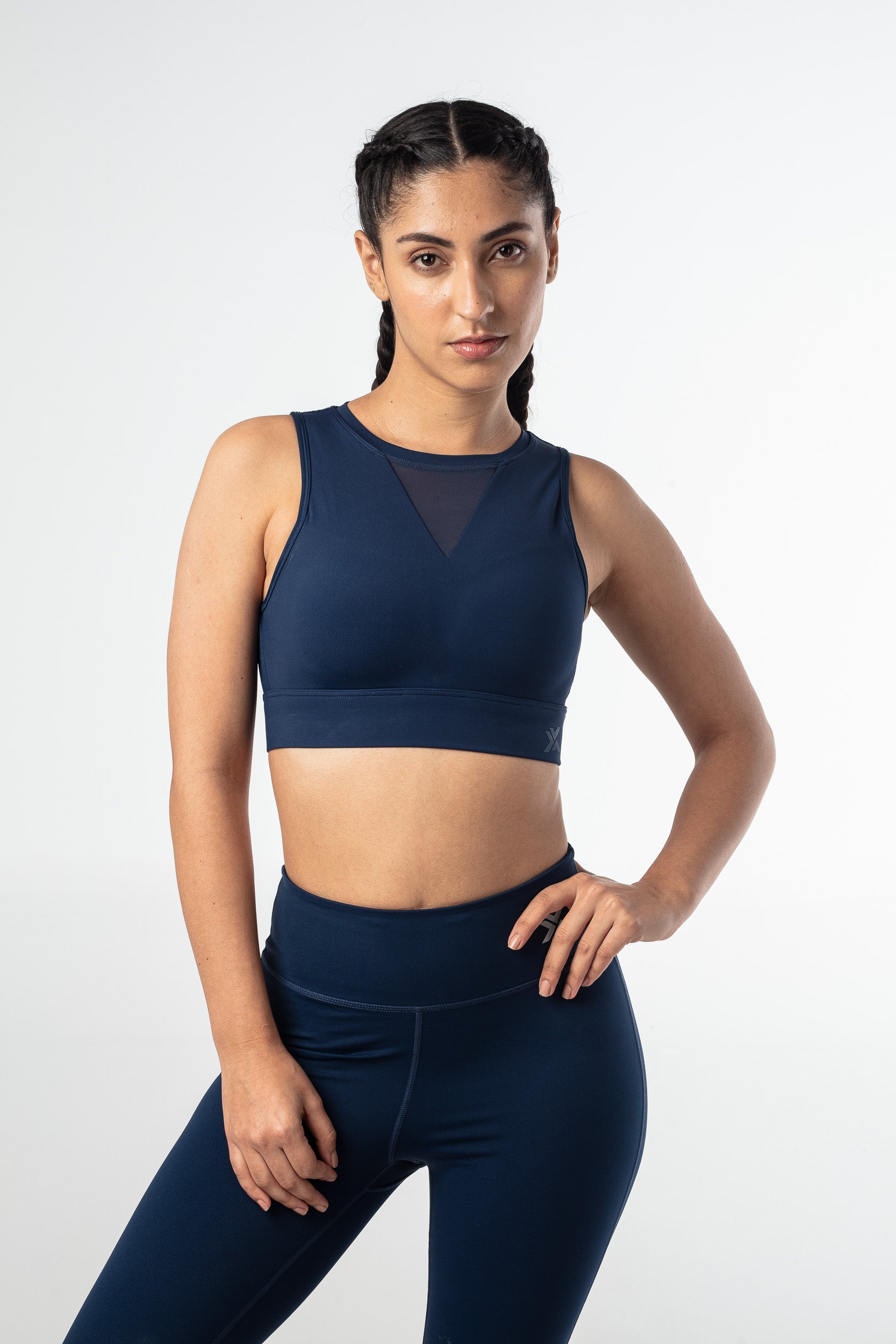 Hot Mesh Crop Top - Navy