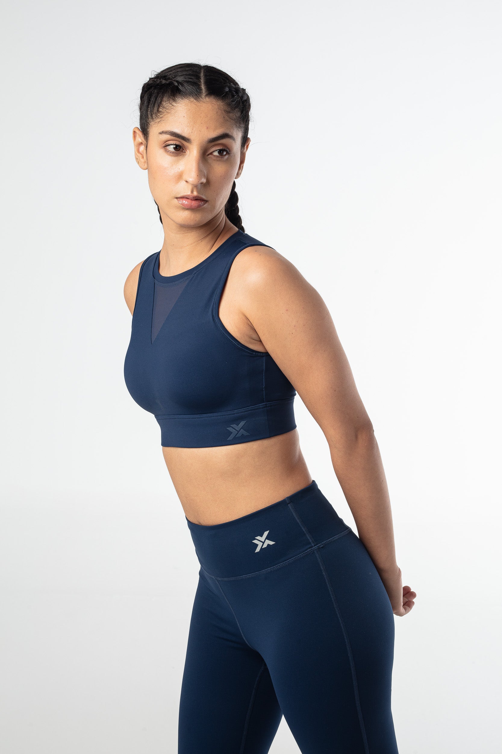 Hot Mesh Crop Top - Navy