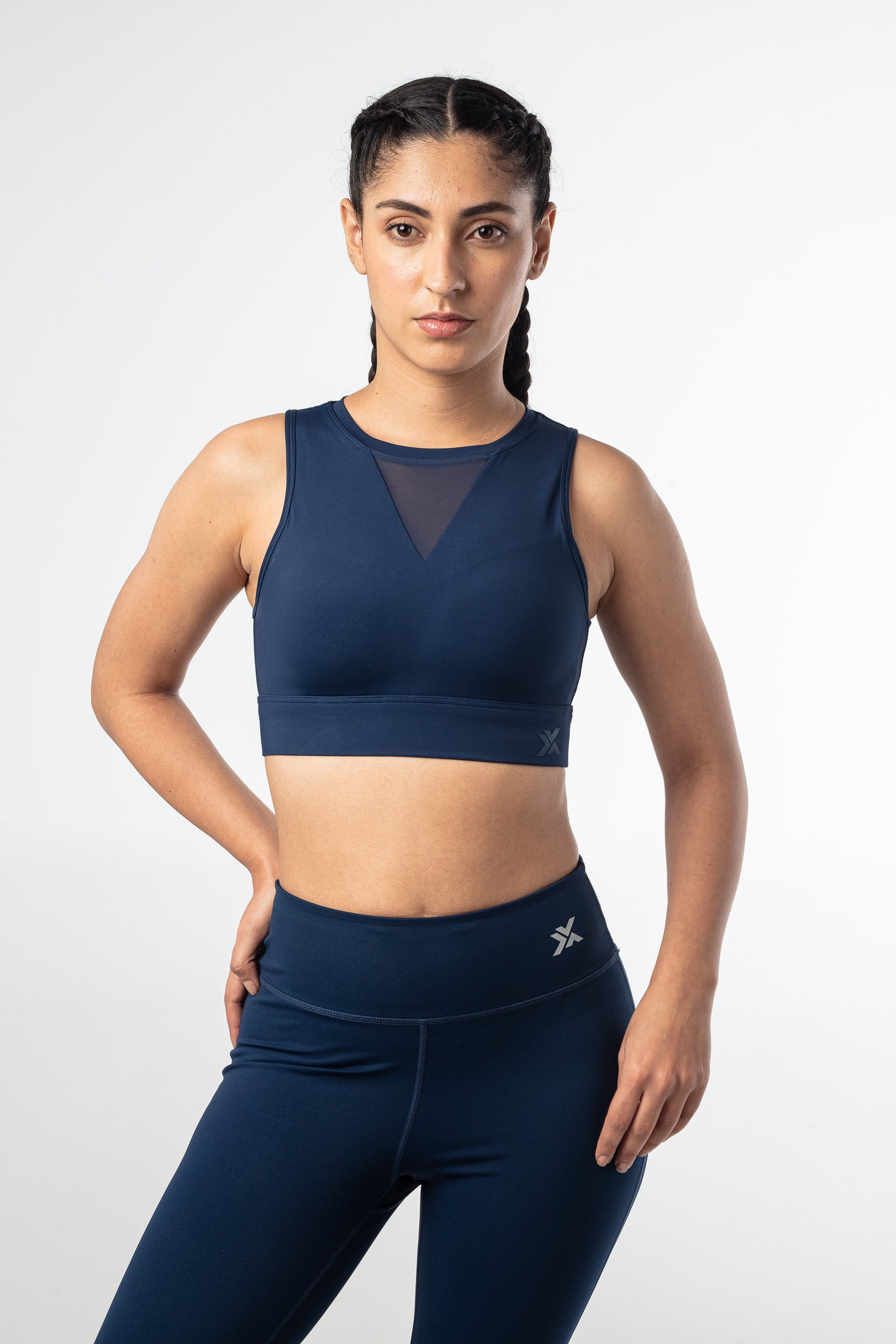 Hot Mesh Crop Top - Navy