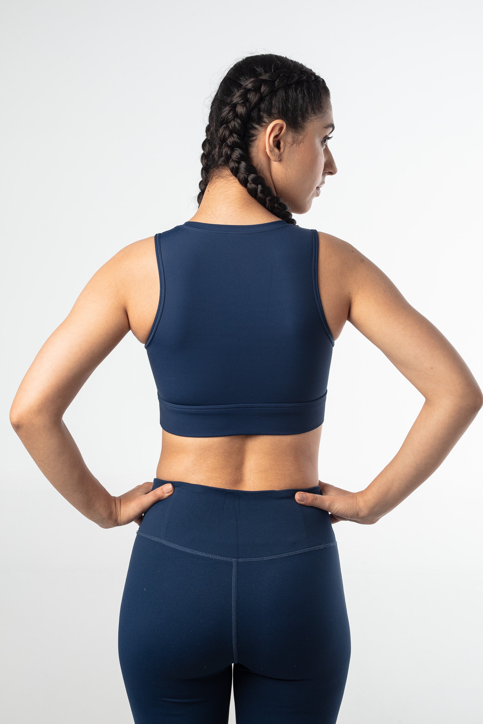 Hot Mesh Crop Top - Navy