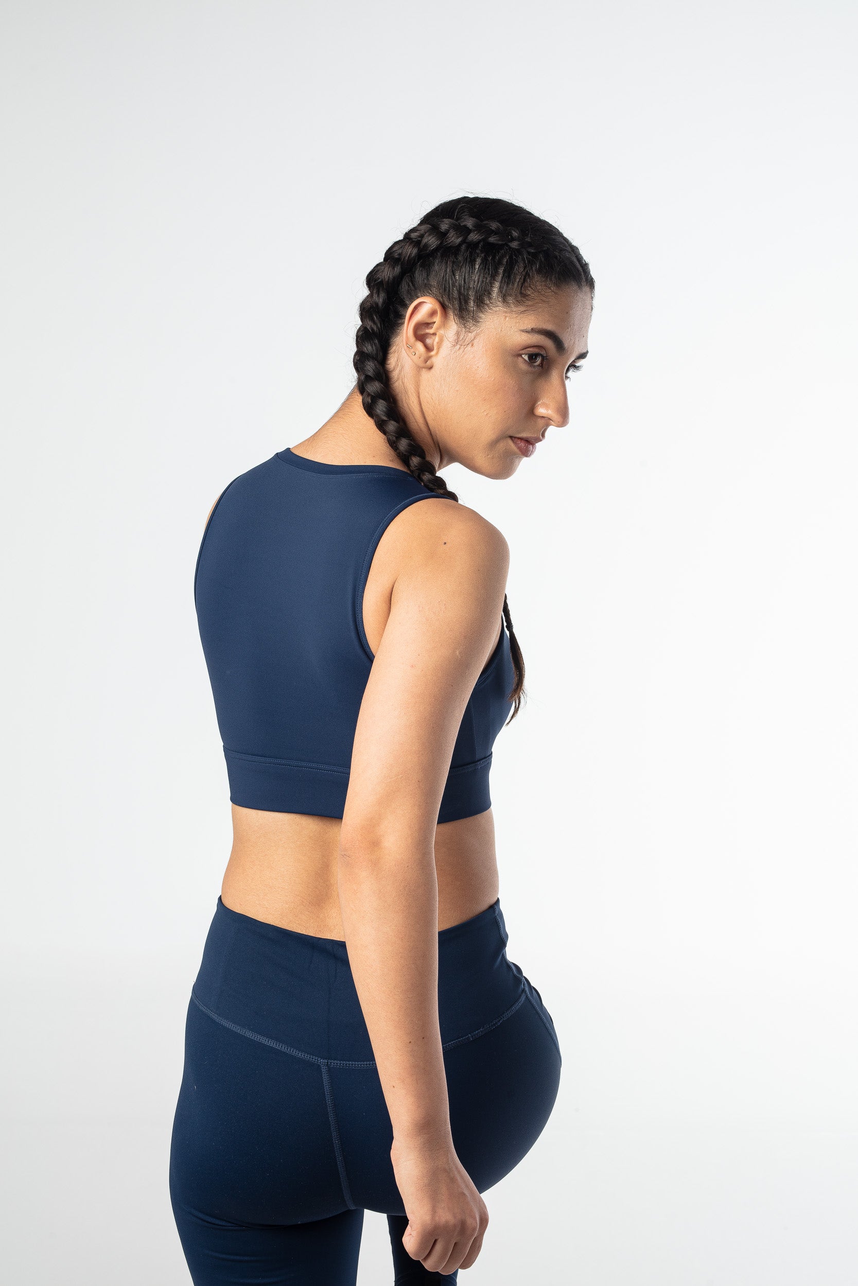 Hot Mesh Crop Top - Navy