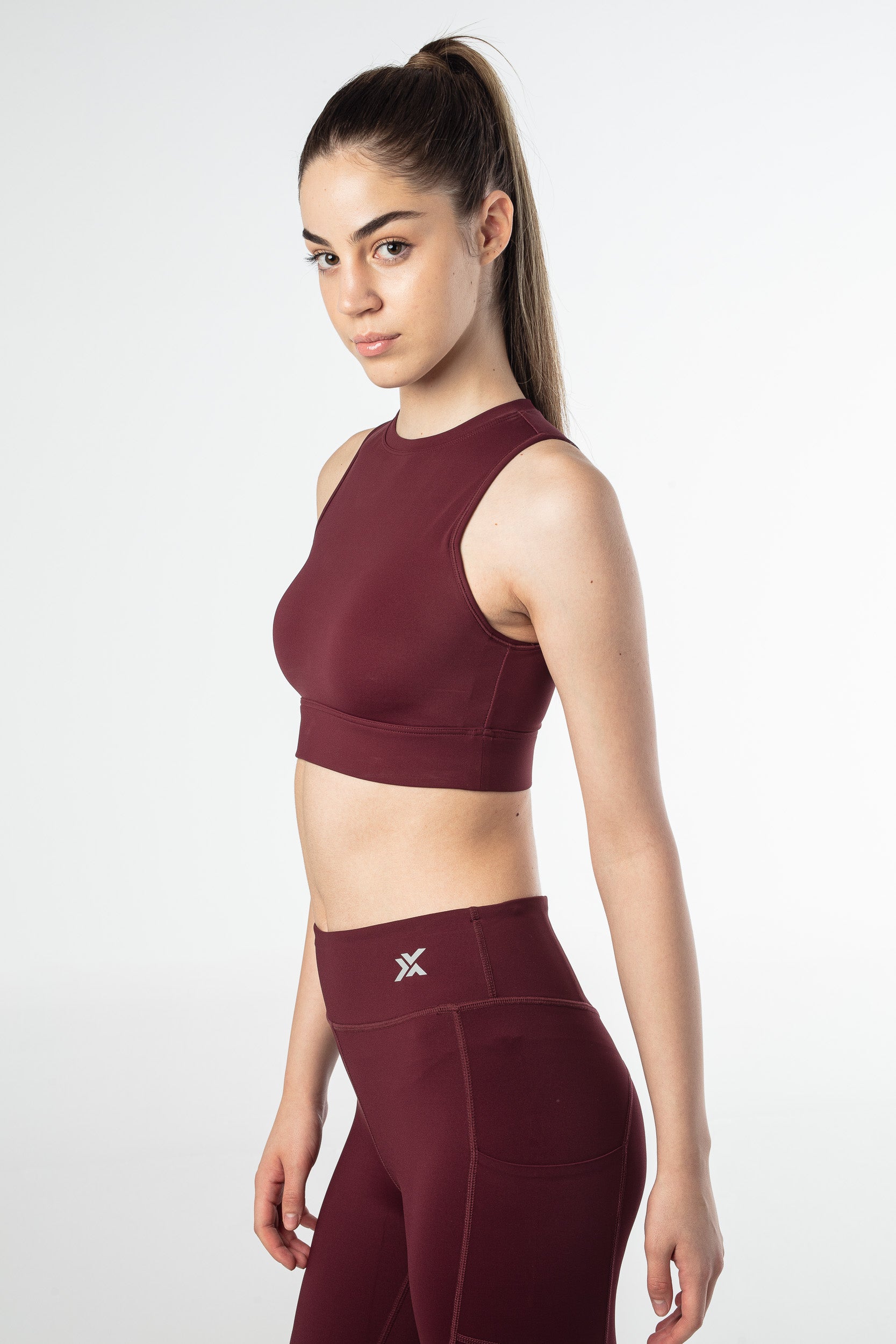 Pause Unpause Crop Top - Dark Wine