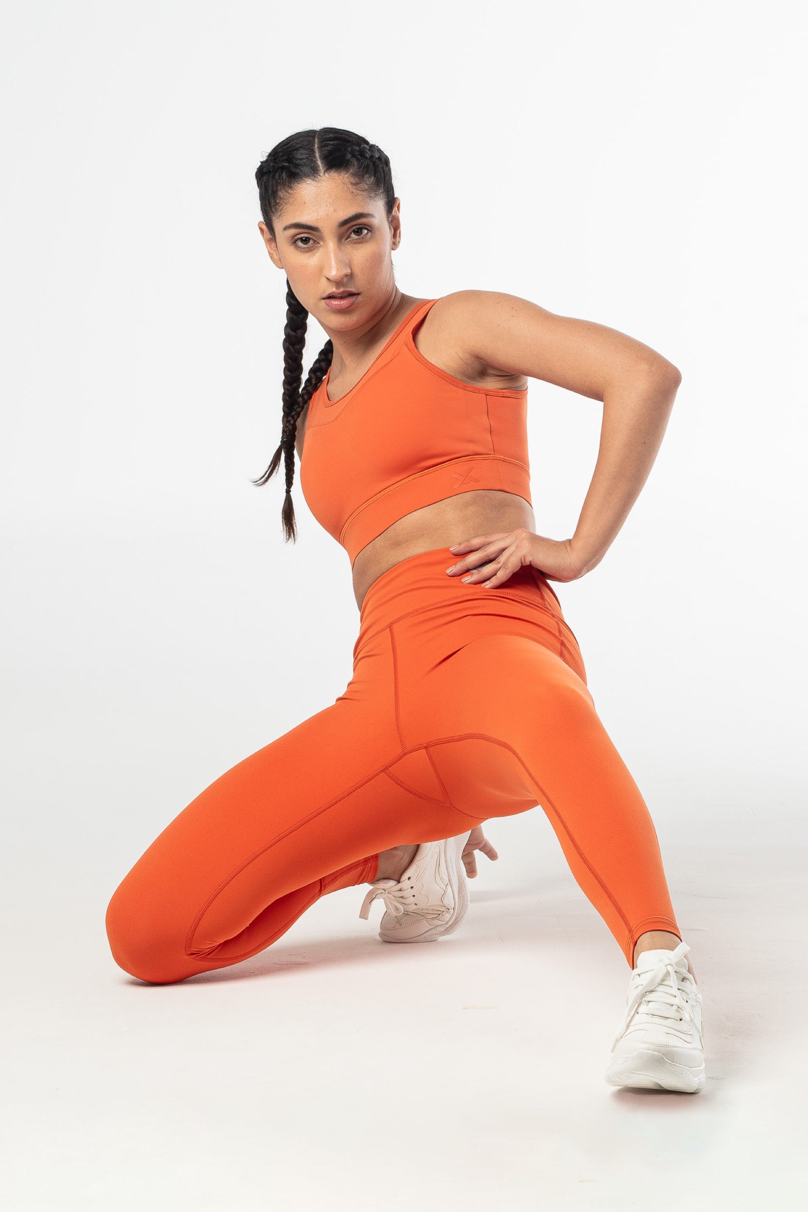 Xen Leggings (Without Pockets) - Rust Orange