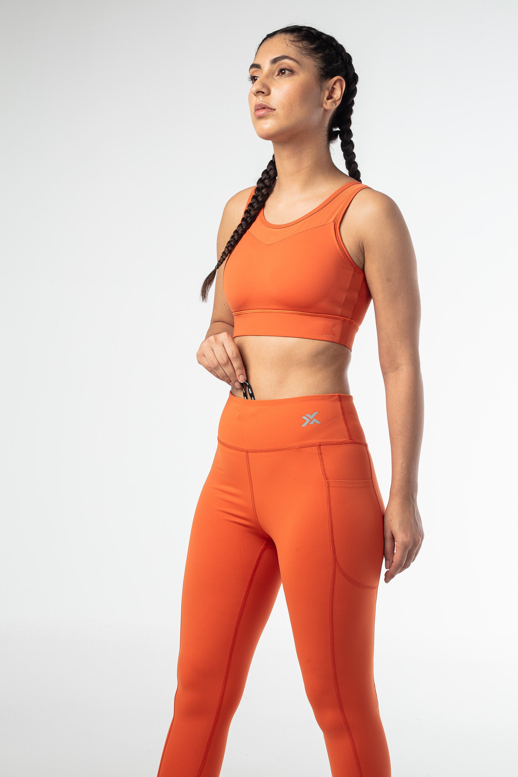 Xen Leggings (With Pockets) - Rust Orange