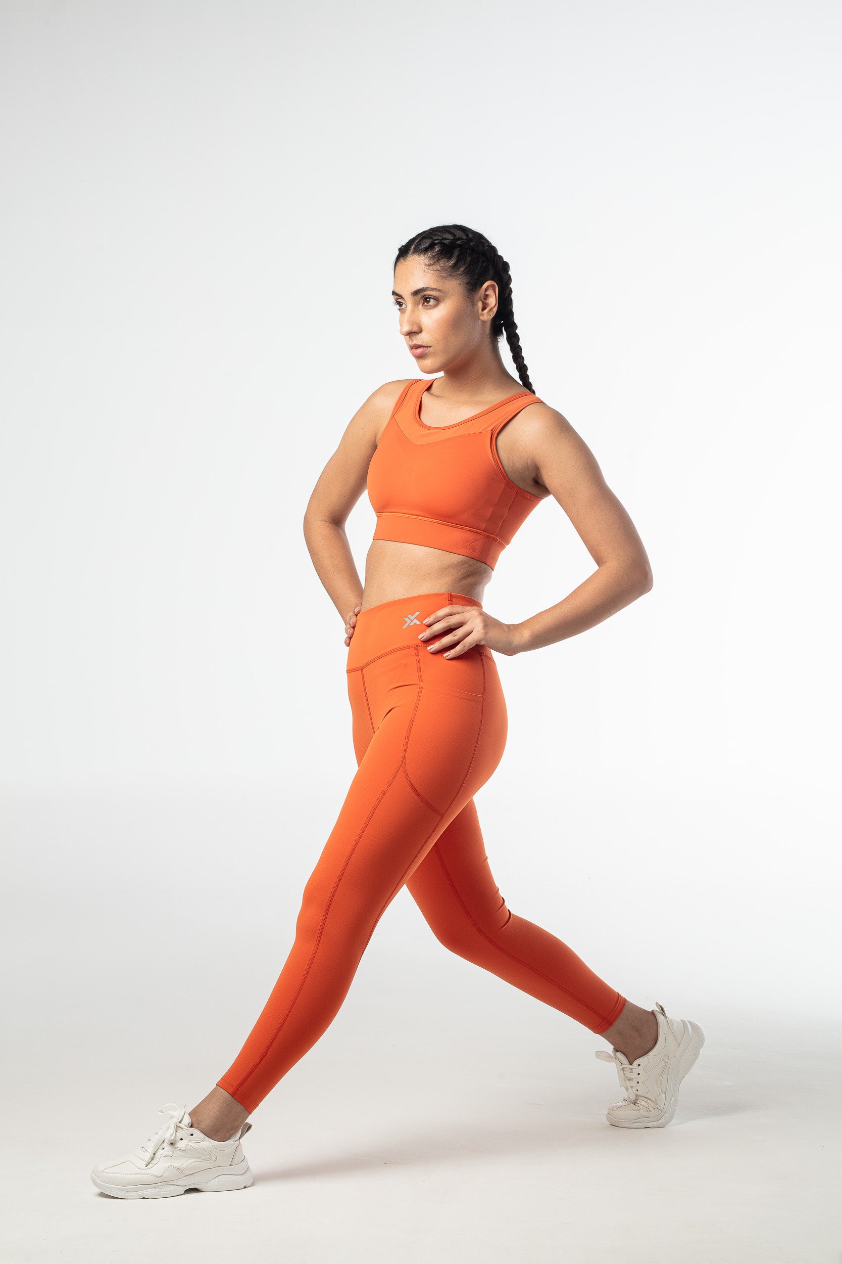 Xen Leggings (With Pockets) - Rust Orange