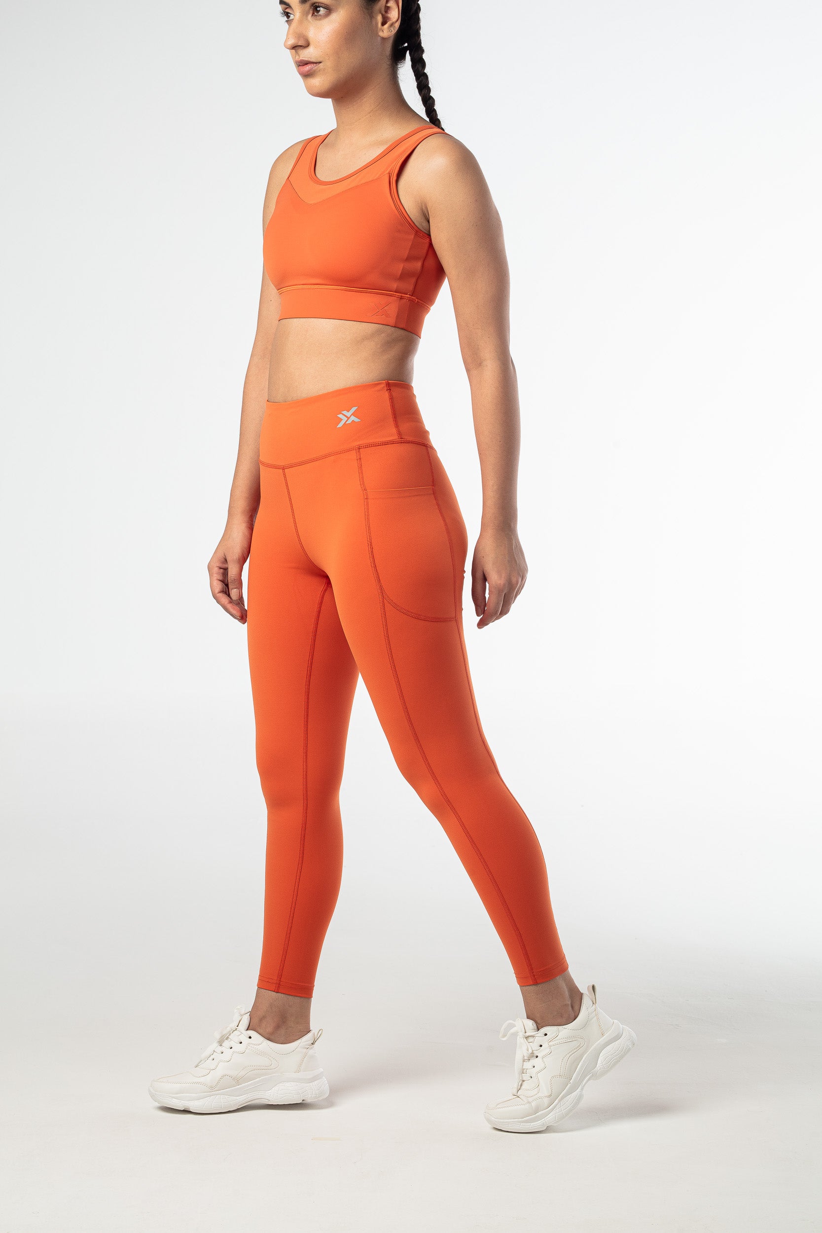 Xen Leggings (With Pockets) - Rust Orange