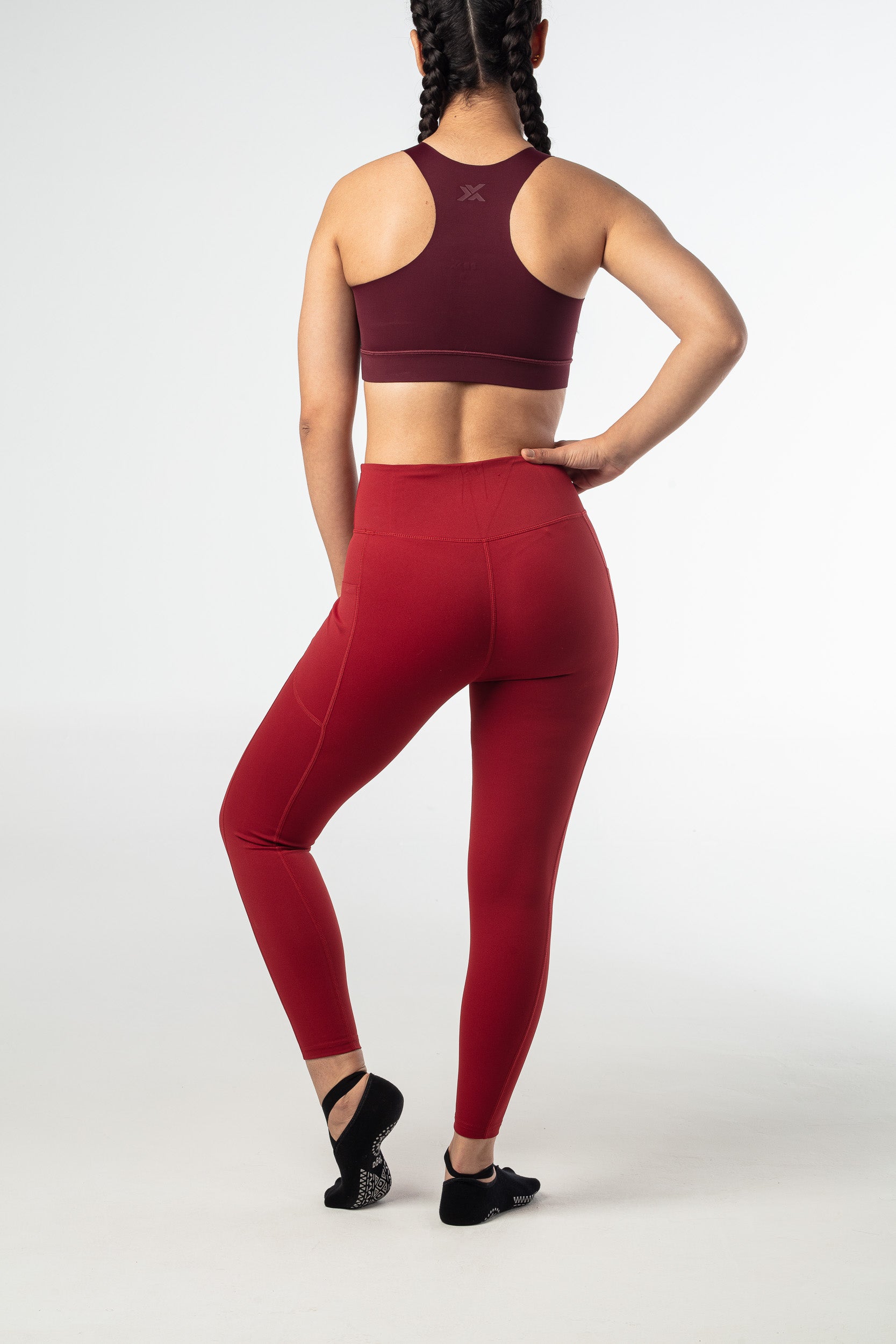 Xen Leggings (With Pockets) - Red Wine